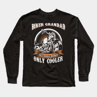 Only Cool Grandad Rides Motorcycles T Shirt Rider Gift Long Sleeve T-Shirt